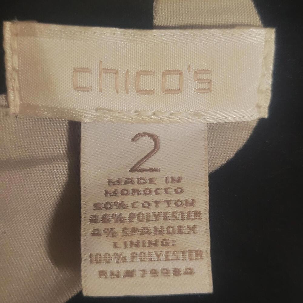 Chico's City Chic Blazer Black/White Polka Dot Lining NWOT Classic - Sz 2 (12) - Picture 9 of 9